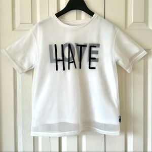 Izzue Love & Hate Two Layer White Tee